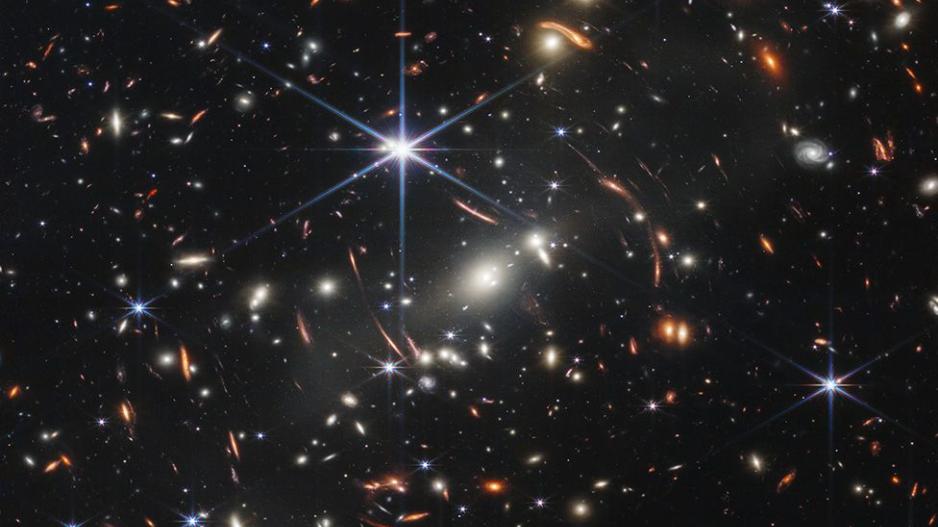 James Webb Telescope Deep Space with Red Shift Arced Galaxies July 11 2022 James Webb Telescope Deep Space with Red Shift Arced Galaxies July 11 2022